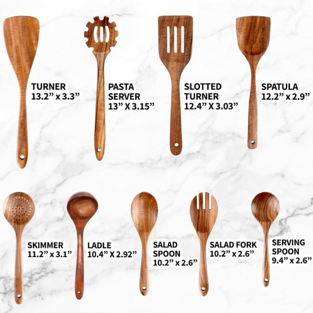 WoodCraft Utensil Set